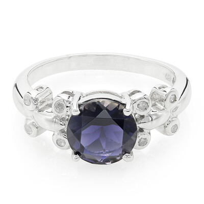 Zilveren ring met een Ceylon ioliet