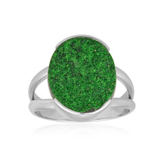 Zilveren ring met een Uwarowiet (Bali Barong)