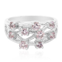 Zilveren ring met morganieten