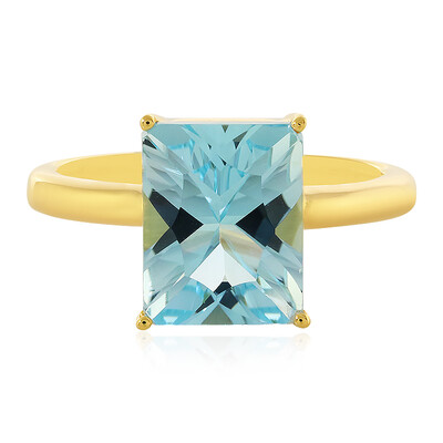 Zilveren ring met een hemel-blauwe topaas