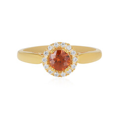Zilveren ring met een Bruine Zirkoon