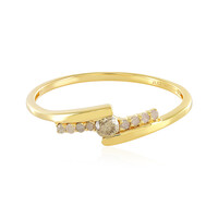 Zilveren ring met een I3 Champagne Diamant
