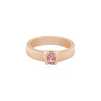 Zilveren ring met een roze toermalijn