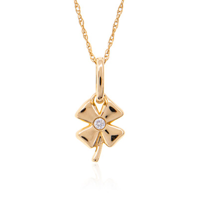 Gouden halsketting met een Loepzuivere (F) Diamant (LUCENT DIAMONDS)