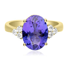 Gouden ring met een AAA tanzaniet (CIRARI)