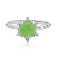 Zilveren ring met een keizerlijk chrysopraas