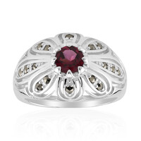 Zilveren ring met een rhodliet (Annette classic)