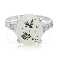 Zilveren ring met een dendrieten agaat