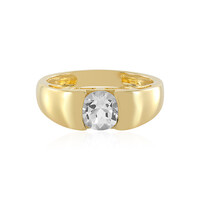 Zilveren ring met een witte topaas