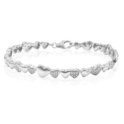 Zilveren armband met I3 (I) Diamanten