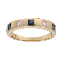 Gouden ring met Blauwe Ceylon saffieren (CIRARI)