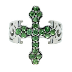 Zilveren ring met tsavorieten (Dallas Prince Designs)
