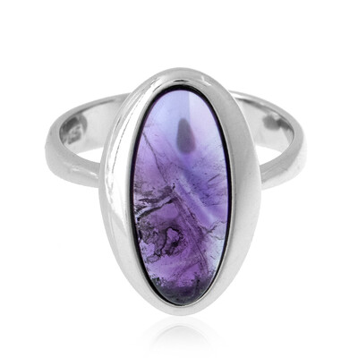 Zilveren ring met een amethist (dagen)