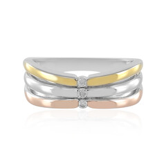 Zilveren ring met I3 (J) Diamanten