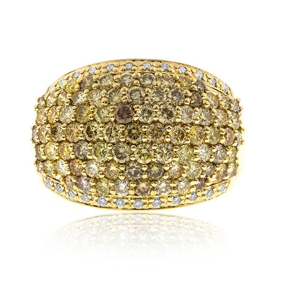 Gouden ring met SI2 Fancy Diamanten (CIRARI)