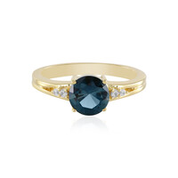 Zilveren ring met een Londen-blauwe topaas