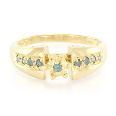 Zilveren ring met een Fancy diamant