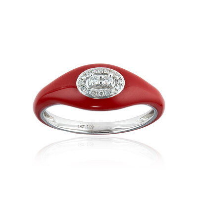 Gouden ring met I1 (H) Diamanten (de Melo)