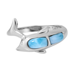 Zilveren ring met larimaren