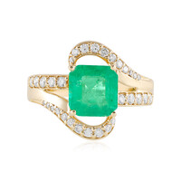 Gouden ring met een Russische smaragd (AMAYANI)