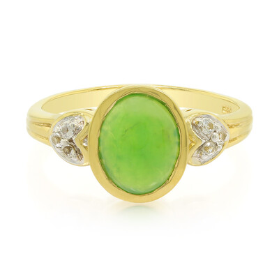 Zilveren ring met een keizerlijk chrysopraas