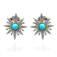 Zilveren oorbellen met Sleeping Beauty Turkooisen (Dallas Prince Designs)