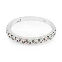 Zilveren ring met Fancy diamanten