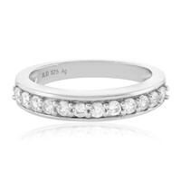 Zilveren ring met zirkonen