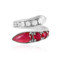 Zilveren ring met een Madagaskar Robijn (de Melo)