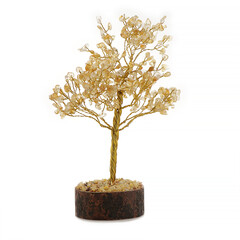 Messingen accessoire met citrienstenen
