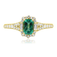 Gouden ring met een AAA Zambia smaragd (CIRARI)