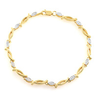 Zilveren armband met I2 (J) Diamanten