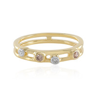 Gouden ring met SI1 Champagne Diamanten