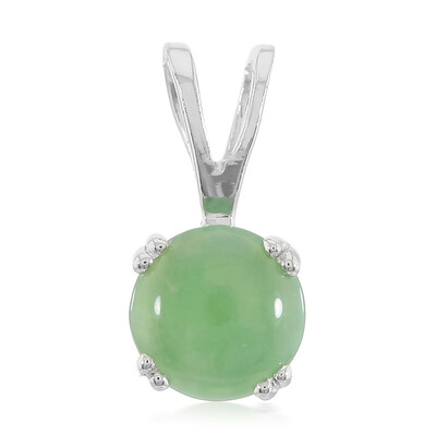 Zilveren hanger met een keizerlijk chrysopraas