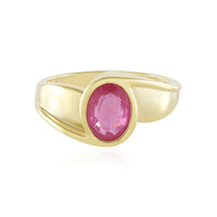 Zilveren ring met een Madagaskar Roze Saffier