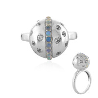 Zilveren ring met Welo-opalen