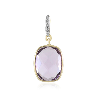 Gouden hanger met een lavendel amethist
