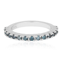 Zilveren ring met I3 Champagne Diamanten