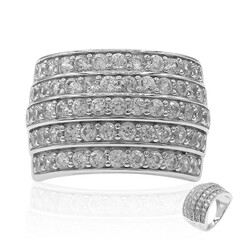 Zilveren ring met zirkonen