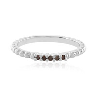 Zilveren ring met I2 Rode Diamanten