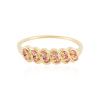 Zilveren ring met roze toermalijnen