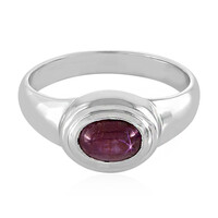 Zilveren ring met een Channapatna Ster Robijn
