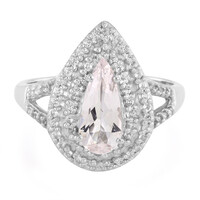 Zilveren ring met een morganiet