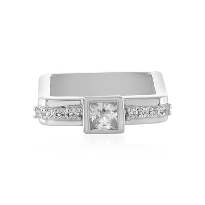 Zilveren ring met een zirkoon