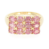 Gouden ring met Onverhitte Padparadscha Saffieren (AMAYANI)