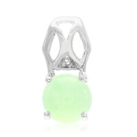Zilveren hanger met een keizerlijk chrysopraas