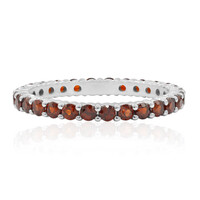 Zilveren ring met Mozambique granaten