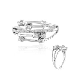 Zilveren ring met zirkonen