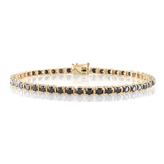 Gouden armband met zwarte diamanten (de Melo)