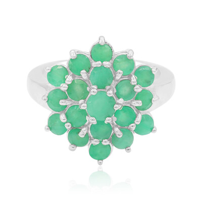 Zilveren ring met een smaragd